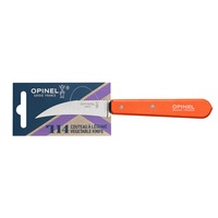 Opinel 001926 - 7cm Stainless Steel Curved Vegatable Knife (Tangerine Handle)