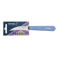Opinel 001927 - 7cm Stainless Steel Curved Vegatable Knife (Sky Blue Handle)