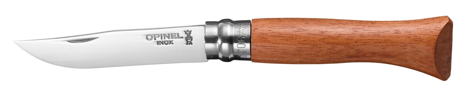 Opinel 226066 - 7cm Stainless Steel Luxe Outdoor Knife, No 6 (Padauk Wood Handle)
