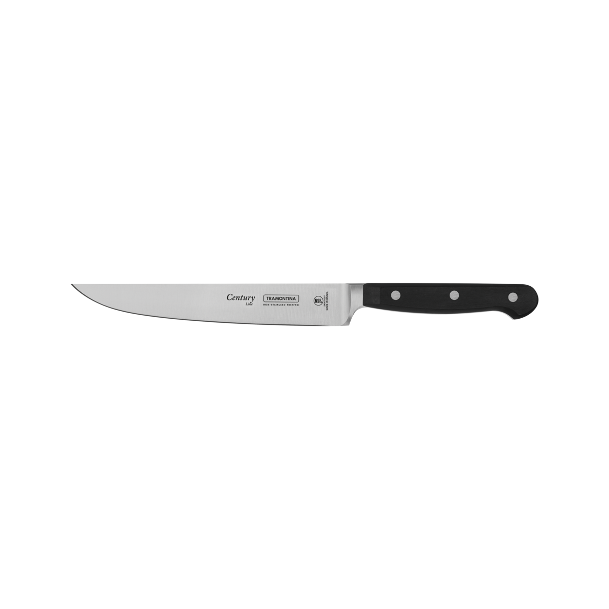 Tramontina 24010006 - 15cm Stainless Steel Century Carving Knife (Black Polycarb/Fibreglass Handle)