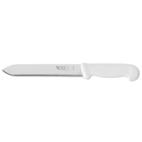 Victory Knives 234122111 - 2.5mm x 22cm Stainless Steel Short Pointed Diving Knife (White Plastic Handle)