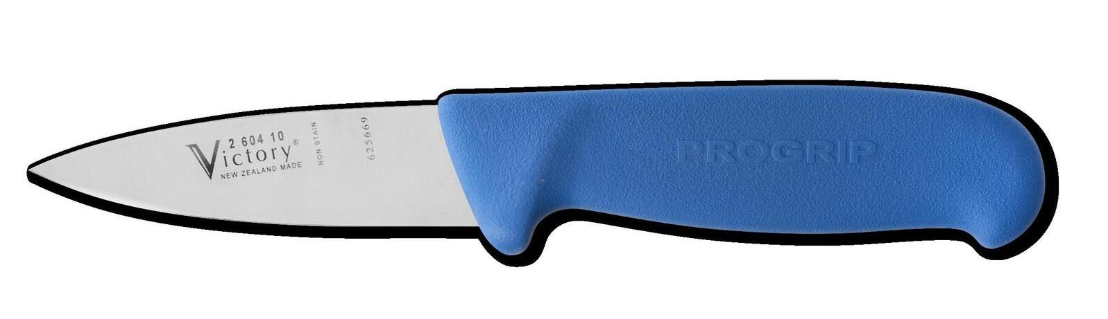 Victory Knives 260410200 - 2.5mm x 10cm Stainless Steel Tuna Knife (Blue Progrip Handle)