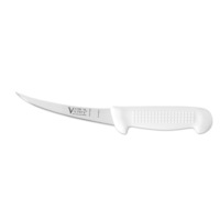 Victory Knives 572213115 - 1.5mm x 13cm Stainless Steel Superflex Narrow Curved Boning Knife (White Plastic Handle)