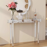 COMFEYA High-end Console Table Mirrored Vanity Makeup Desk Entryway Table