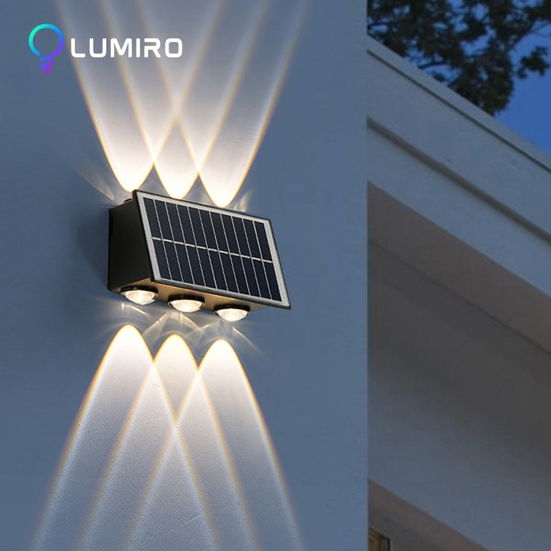 Buy LUMIRO Waterproof Outdoor Solar Wall Sconce Light - MyDeal