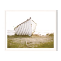 Bay Fisher Framed Printed Wall Art - White