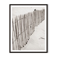 Divided Sands Framed Printed Wall Art - Black