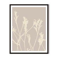 Plant Silhouette 1 Framed Printed Wall Art - Black