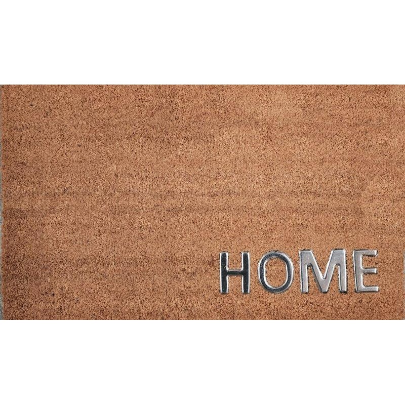 Buy Natural Coir Front Door Mat HOME Design in Stainless Steel MyDeal
