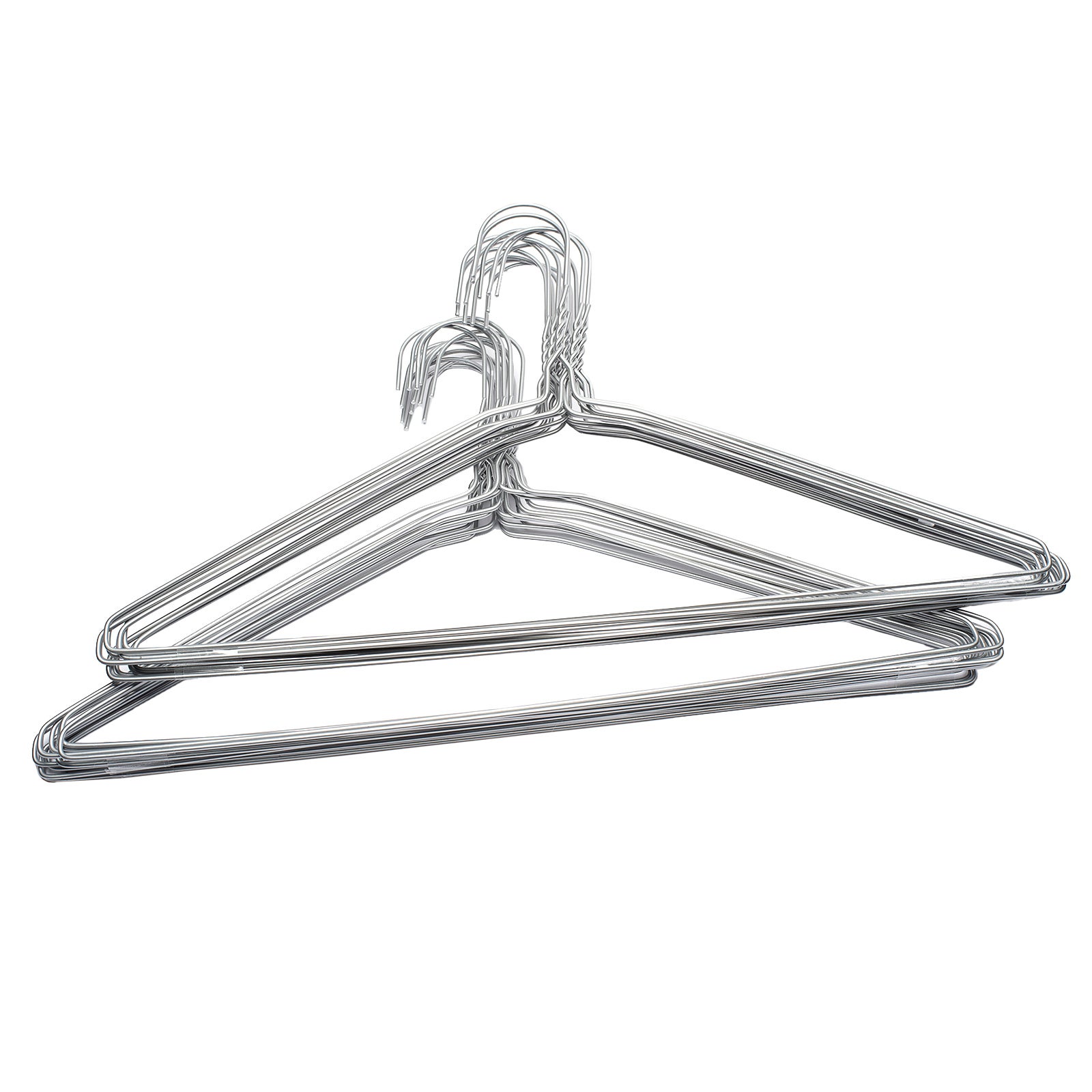 Silver Wire Coat-hangers - 50pcs
