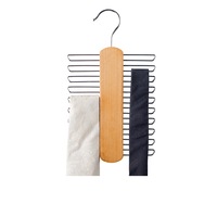 Wooden Hanger fits 20 Ties and Belts