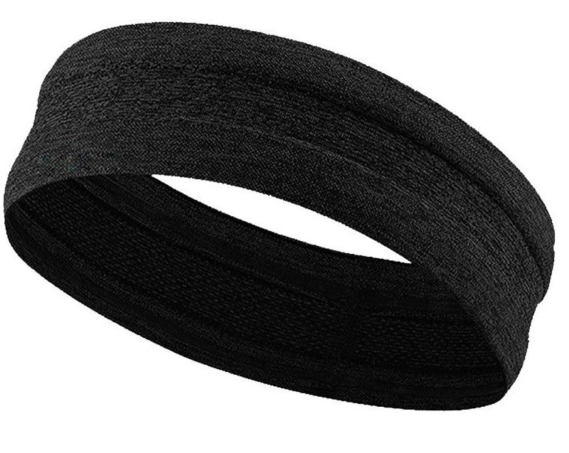SPORX Fabric Loop Headband Sweatband Bandana Black