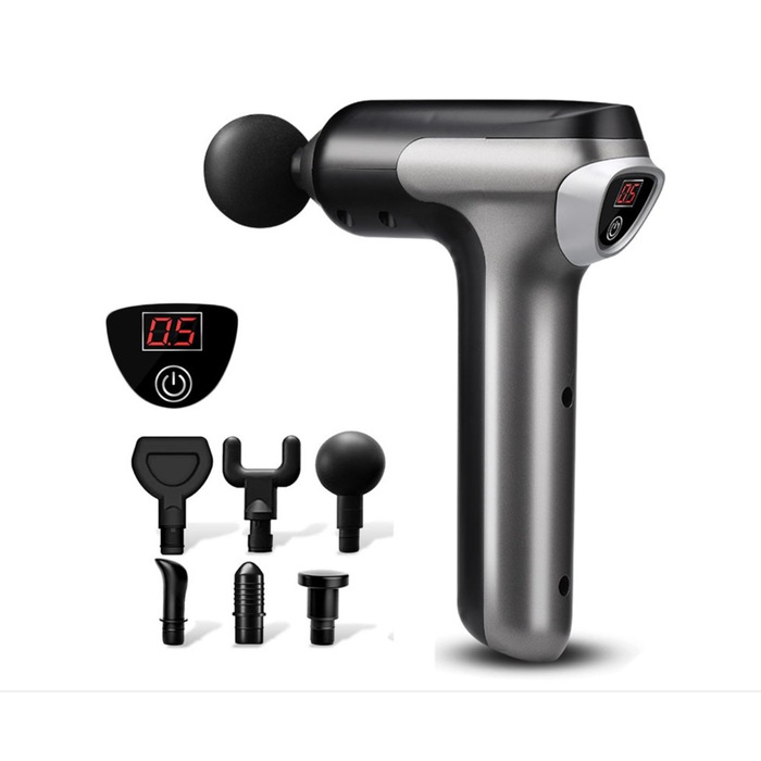 Everfit Massage Gun 6 Heads Massager Electric LCD Vibration Relief