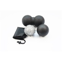 SPORX Massage Ball Set �C Includes Rubber, Spiky and Foam Roller Massager Balls