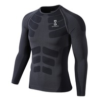 SPORX Men's Compression Knit Training Top Long Sleeve - Black