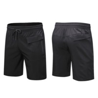 SPORX Men's Performance Shorts with zip pockets Black