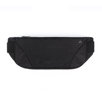 SPORX Slim Running Belt Zip Waist Pouch Black