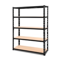 Steel Warehouse Rack Garage Storage Black - 1.8M
