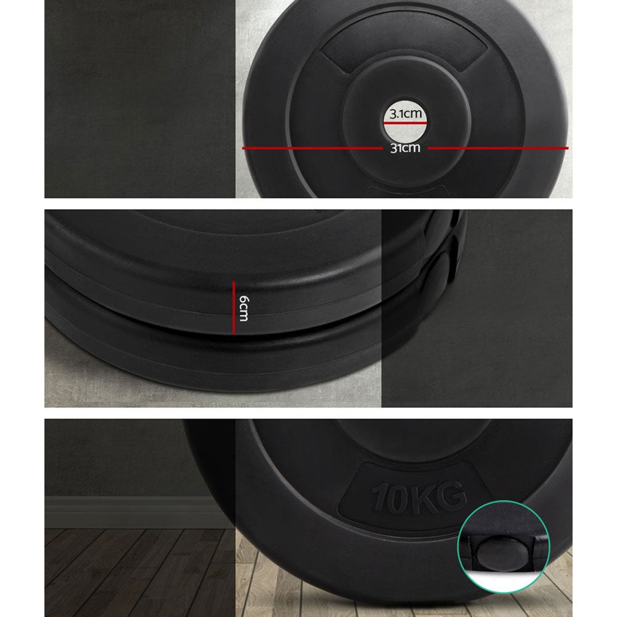 10KG Barbell Weight Plates Standard Home Gym Press Fitness Exercise 2pcs