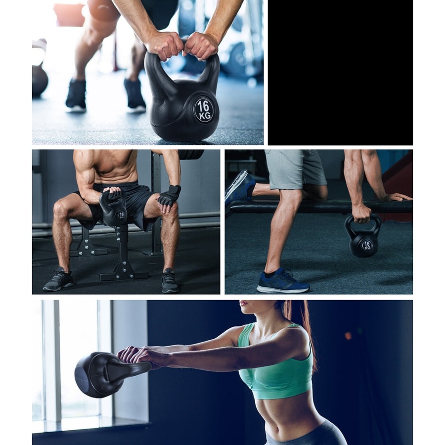 16KG Kettlebell Kettle Bell Weight Kit Fitness Exercise Strength Training