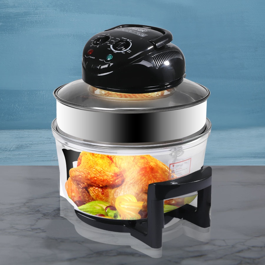 Digital Turbo Convection Oven Electric Air Fryer Cooker Black - 17 L