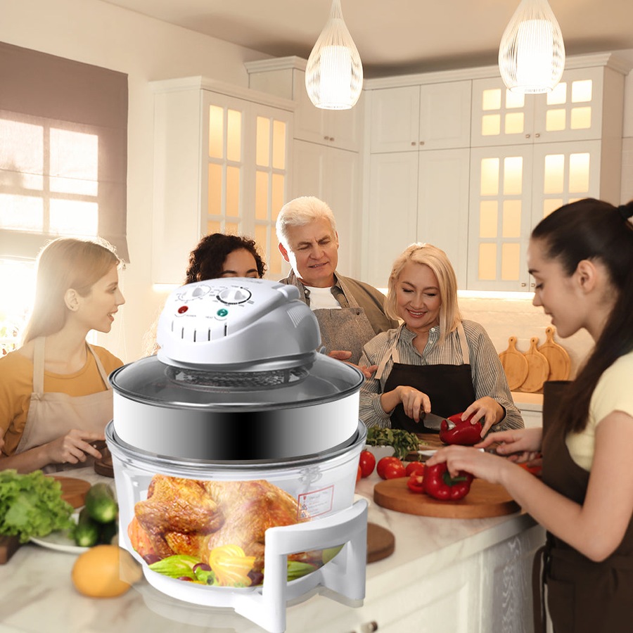 Turbo Convection Oven Halogen Electric Cooker White - 17 L