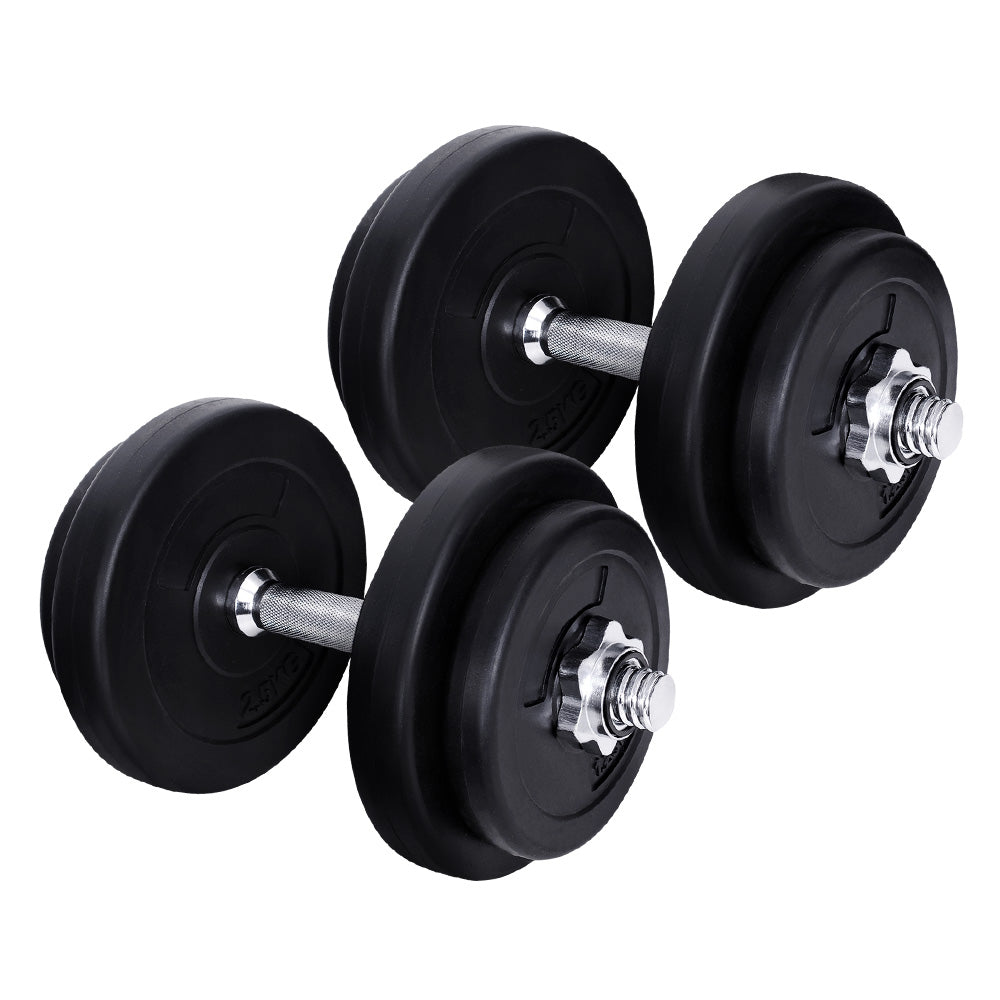 20KG Dumbbells Dumbbell Set Weight Training Plates Home Gym Fitness Exercise Australia