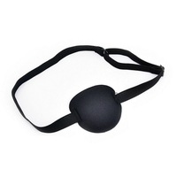 Washable Adjustable Stretch Straps Eye Patch Black - 2pcs