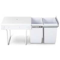 Pull Out Bin - White - 2x20L