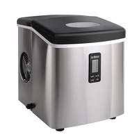 Stainless Steel Portable 3.2L Ice Cube Maker - Silver
