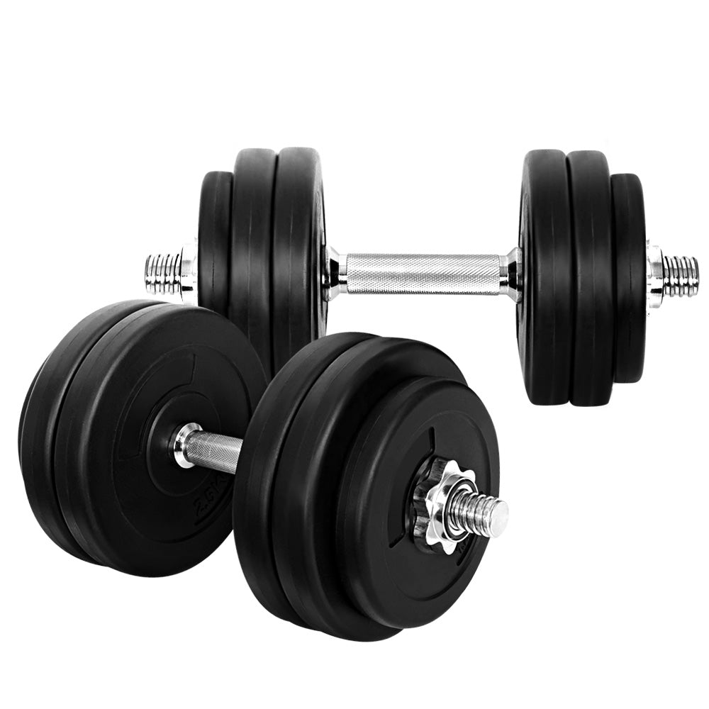 30kg Dumbbells Dumbbell Set Weight Plates Home Gym Fitness Exercise Australia