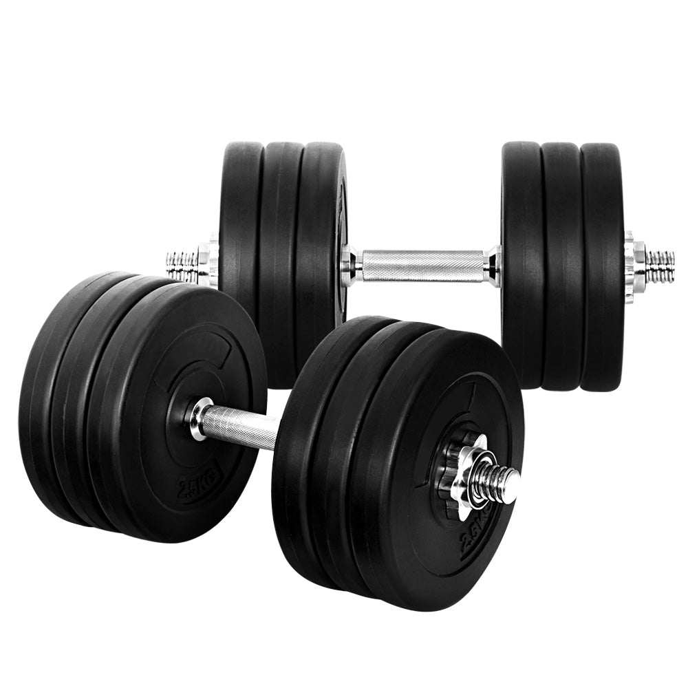 35kg Dumbbells Dumbbell Set Weight Plates Home Gym Fitness Exercise Australia