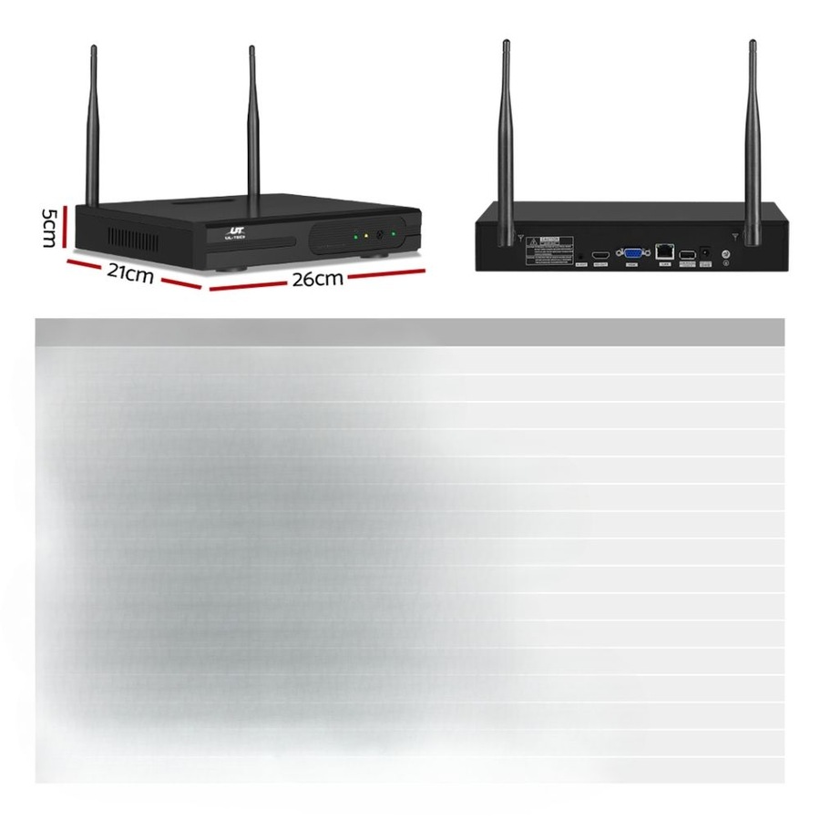 3MP Wireless CCTV 8CH NVR WiFi IP Security Camera System Outdoor 1TB