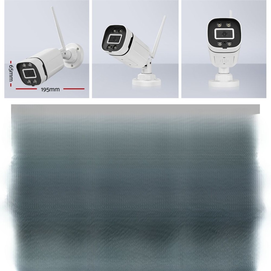 3MP Wireless CCTV 8CH NVR WiFi IP Security Camera System Outdoor 1TB