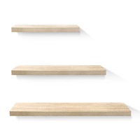 DIY Floating Shelf Set Book Display - Oak