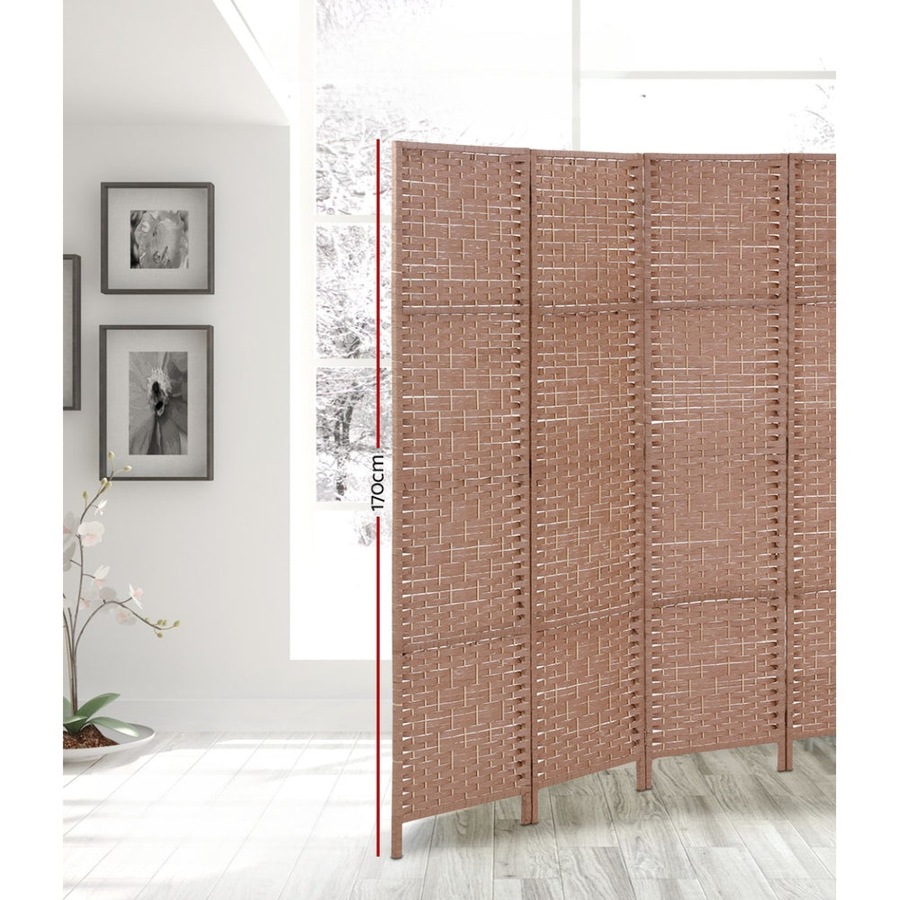 Buy 4 Panel Room Divider Screen Privacy Timber Foldable Dividers Stand ...