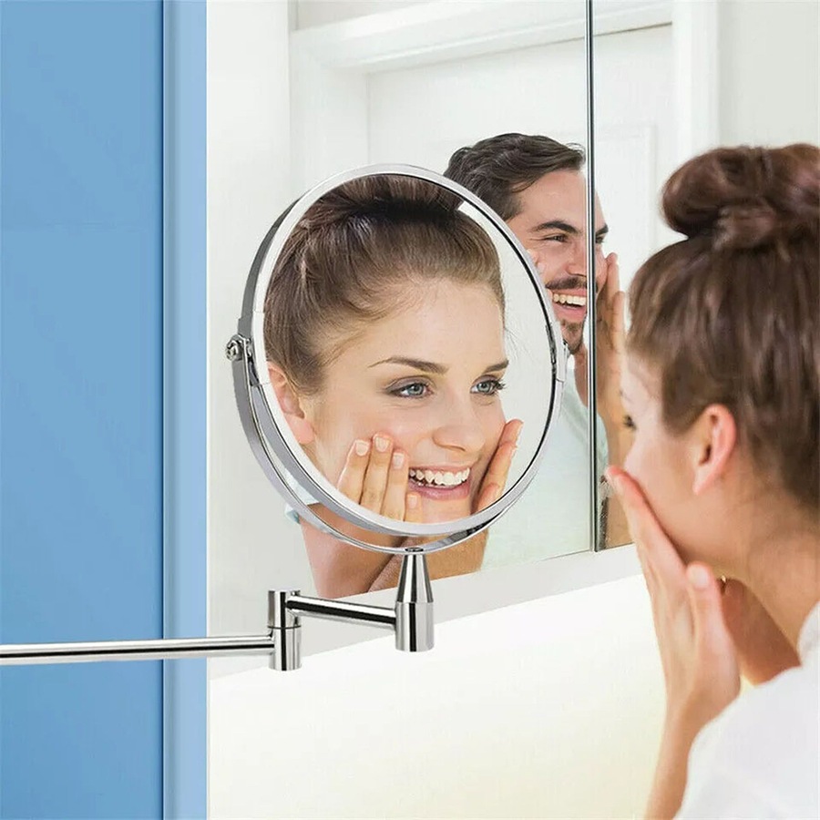 Adjustable Makeup Mirror 10X Magnifying Bathroom Double Sided Vanity