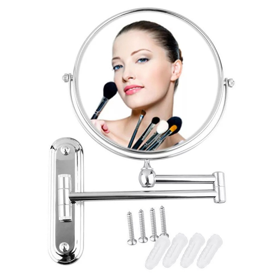 Adjustable Makeup Mirror 10X Magnifying Bathroom Double Sided Vanity