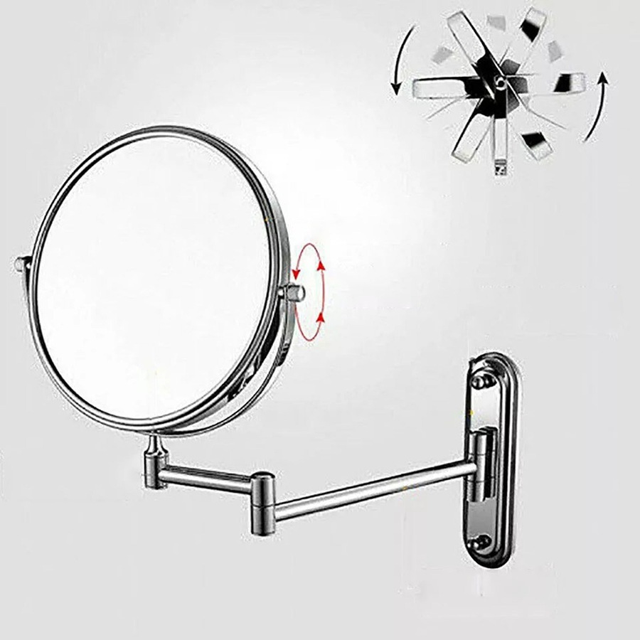 Adjustable Makeup Mirror 10X Magnifying Bathroom Double Sided Vanity