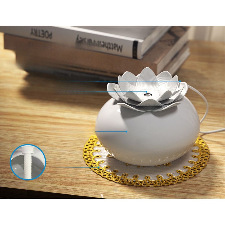 Aromatherapy Diffuser Aroma Ceramic Essential Oils Air Humidifier Lotus
