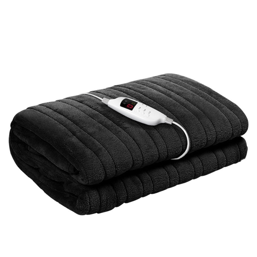 Electric Heated Throw Blanket - Charcoal