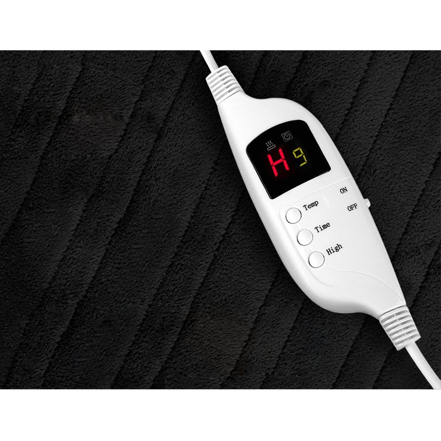 Electric Heated Throw Blanket - Charcoal