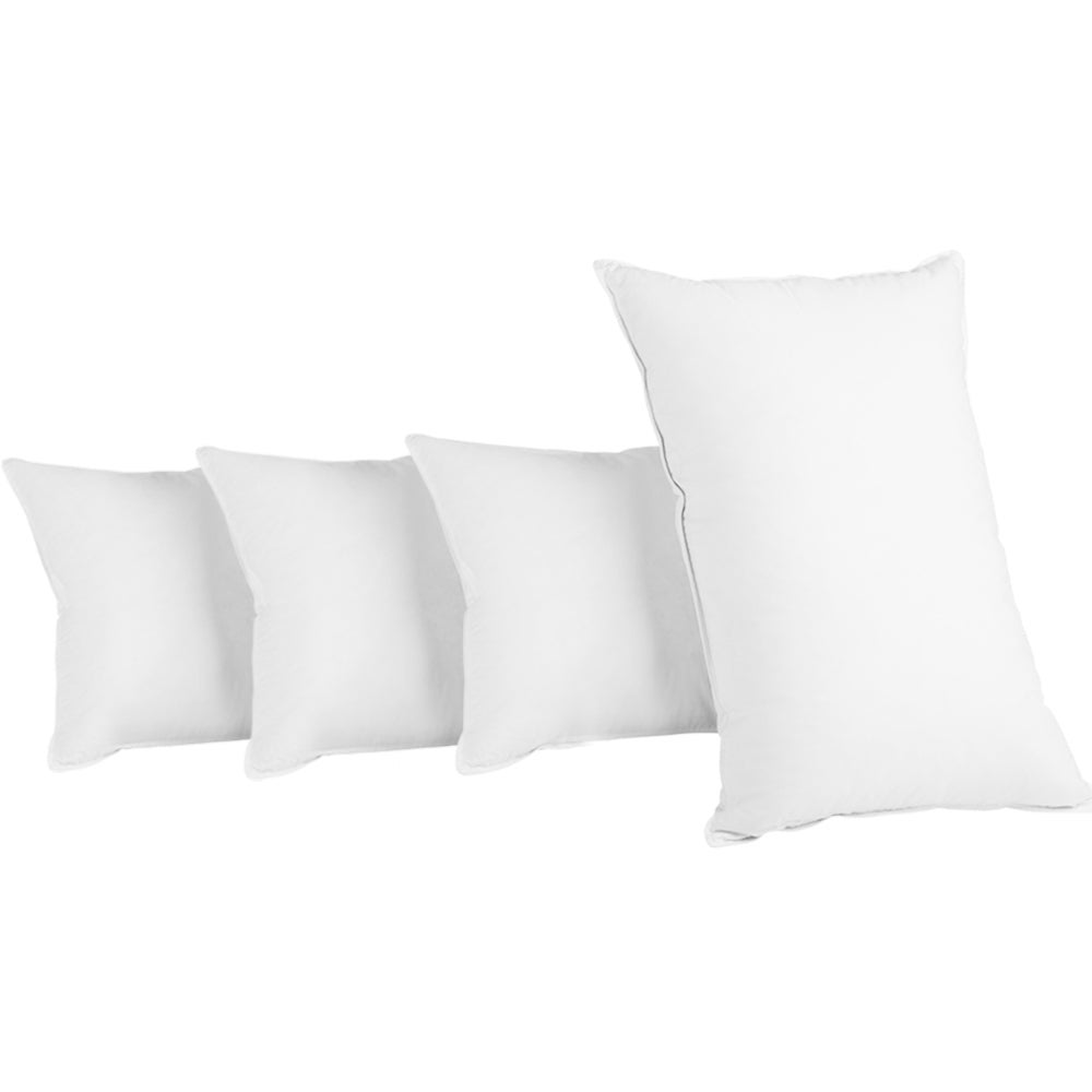 Firm Cotton Bed Pillows - Set of 4