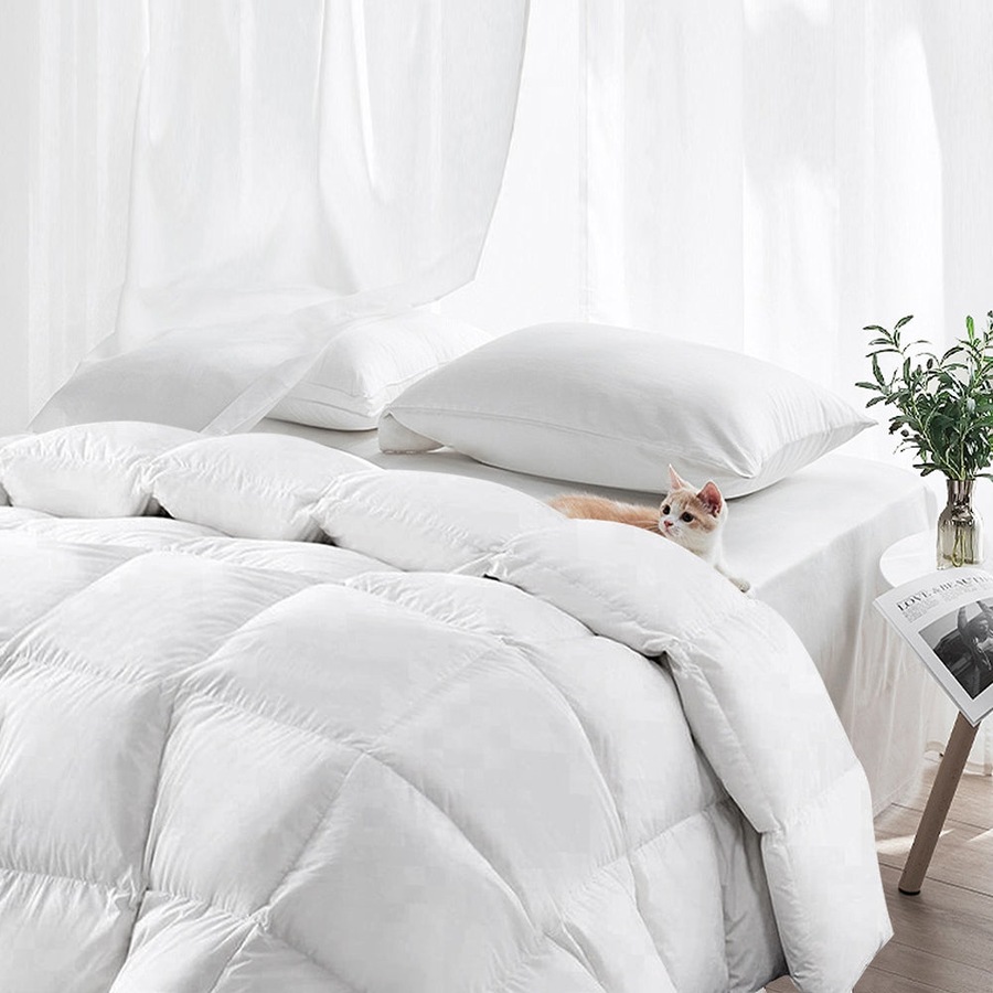 Goose Feather Down Bed Quilt - Super King