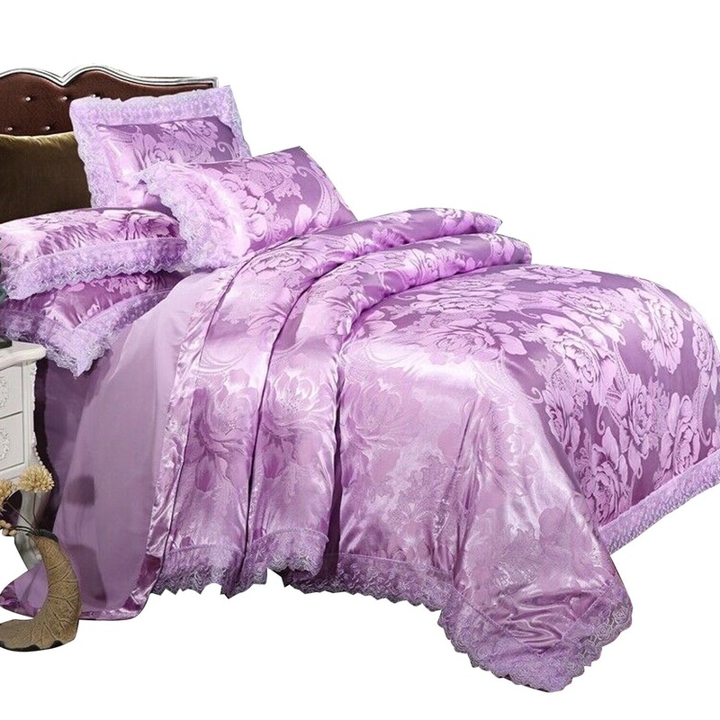 Buy Bedroom Quilt Pillow Cover Case Purple Floral MyDeal