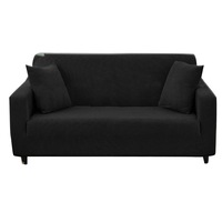 Machine Washable Flexible Sofa Couch Cover Protector Black