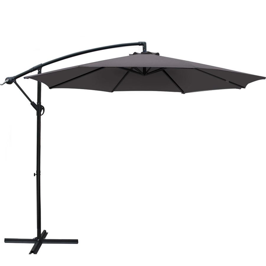Cantilevered 3M Outdoor Garden Umbrella - Charcoal