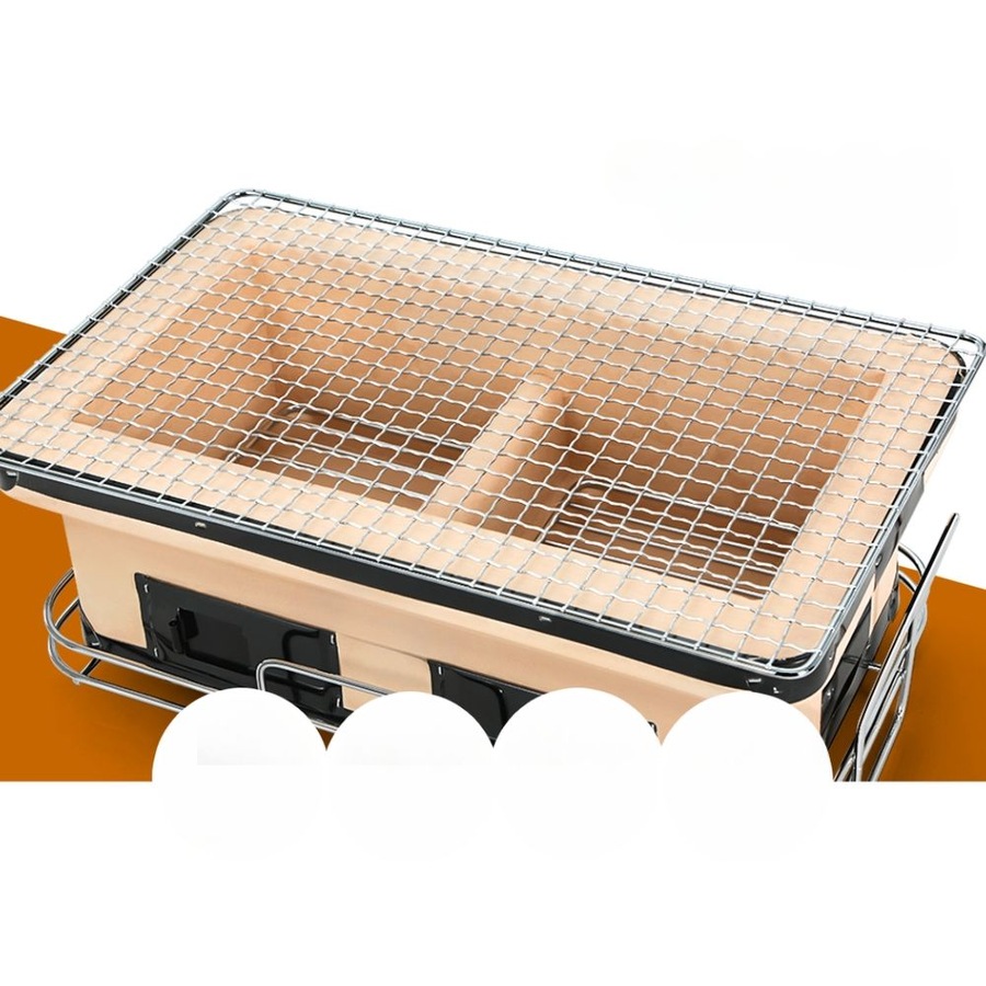 Ceramic BBQ Grill Smoker Hibachi Japanese Tabletop Charcoal Barbecue