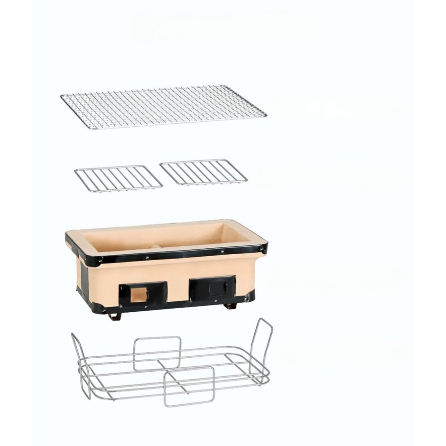 Ceramic BBQ Grill Smoker Hibachi Japanese Tabletop Charcoal Barbecue