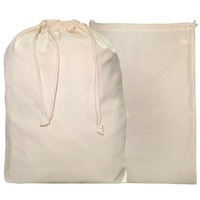 Natural Calico Drawstring Bag Christmas Gift Santa Sack